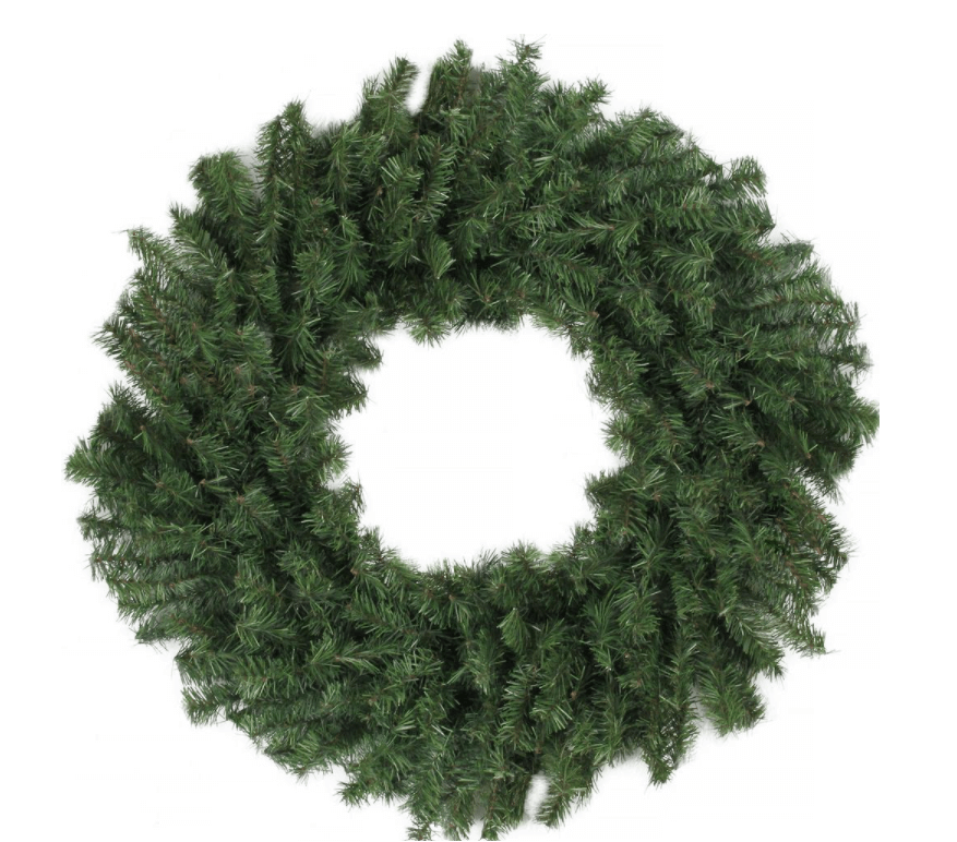 24 in. Unlit Canadian Pine Artificial Christmas Wreath - christmas tree wreaths