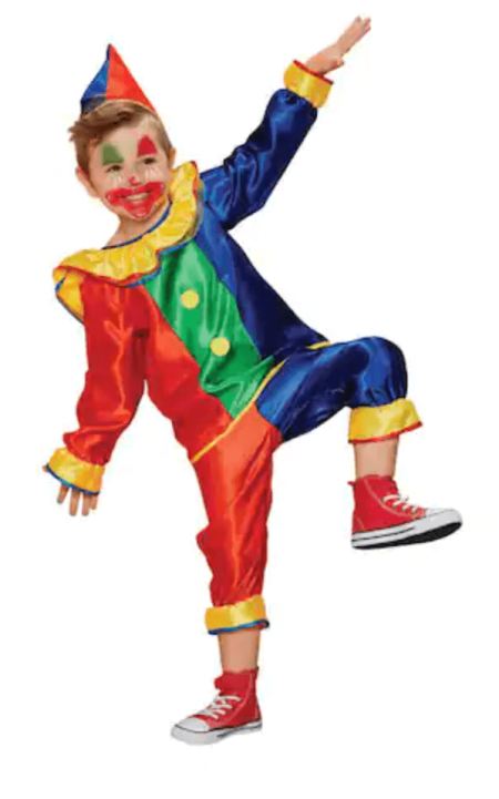 Boy Clown Red and Yellow Child Halloween Costume