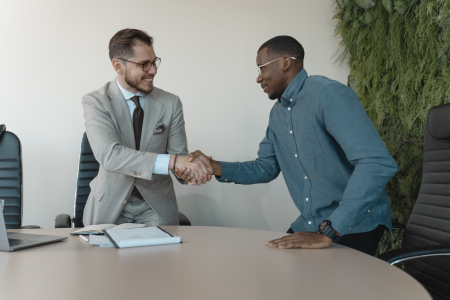 Man in Blue Long Sleeve Shirt Gets the Job - how to recruit for your company