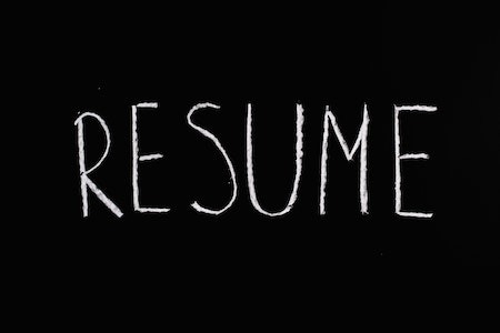 Resume Lettering Text on Black Background - best resume format