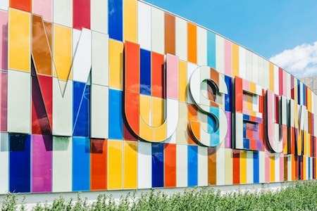 Multicolored Museum Sign - spring break camp ideas