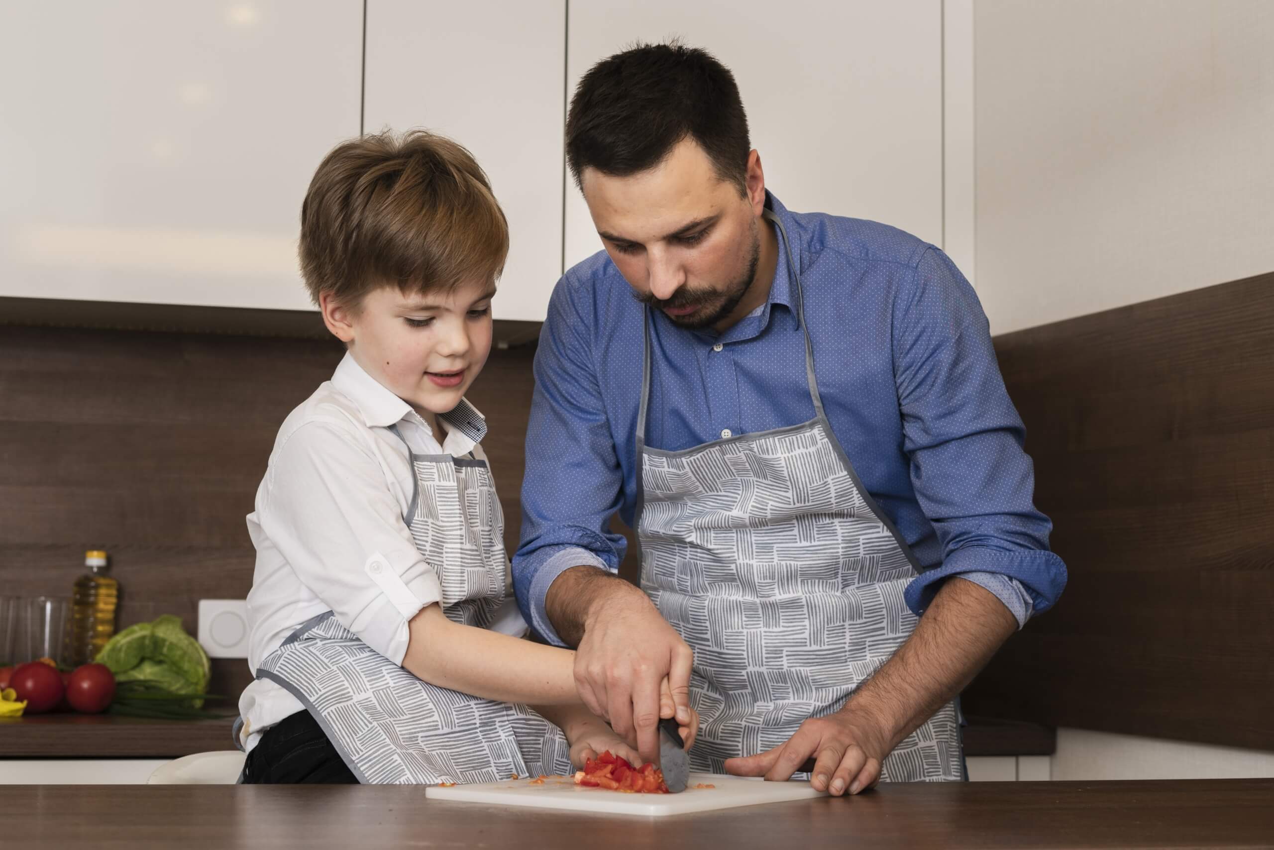 dad cooking and life skills with kids